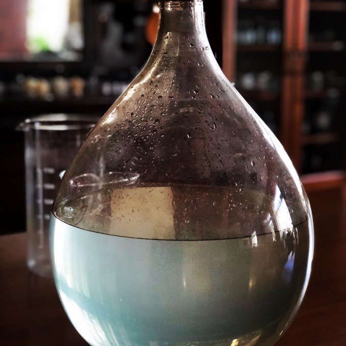 One of the freshly distilled hydrosols