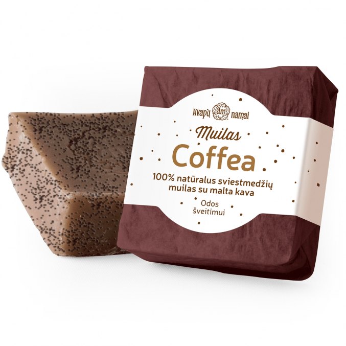 Natural raw shea butter scrub soap with coffee COFFEA