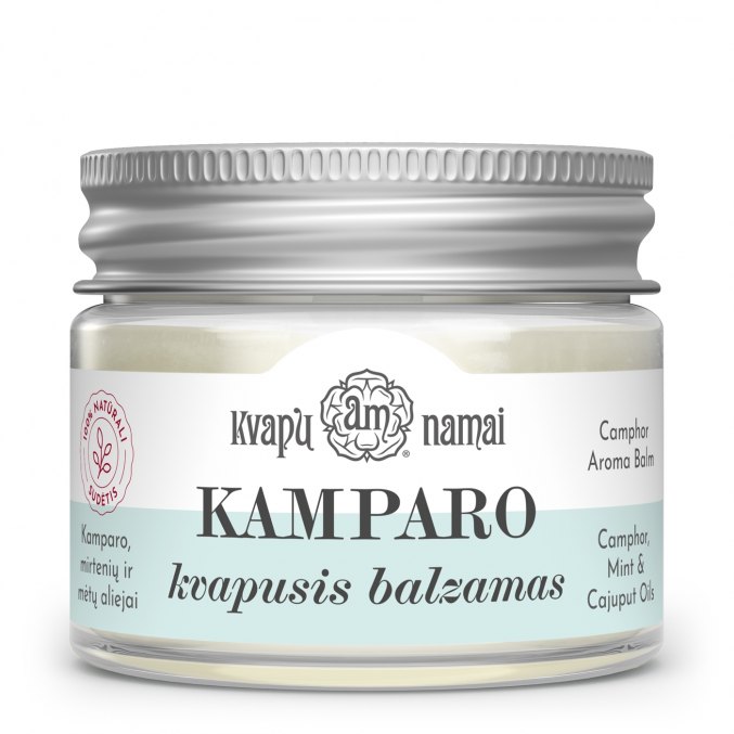 Kvapusis Kamparo balzamas su mėtų ir mirtenių aliejais