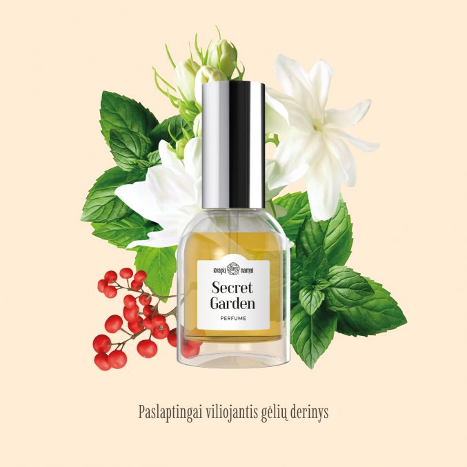 Natural Botanical Perfume "Secret Garden" parfum, unisex by Kvapu namai