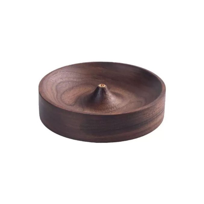 Wooden Incense Burner, round