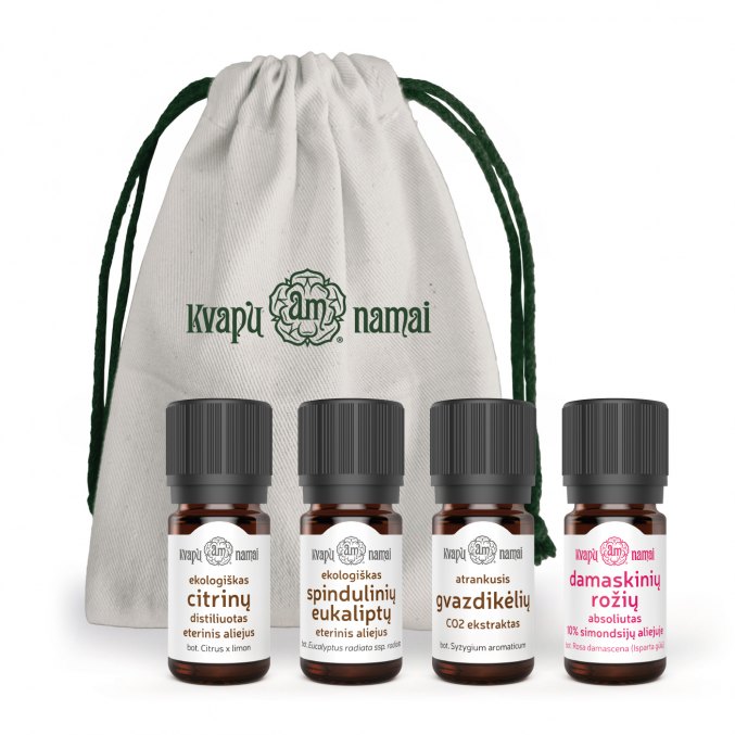 Smell Training Kit, Pure Essential Oils 4pcs