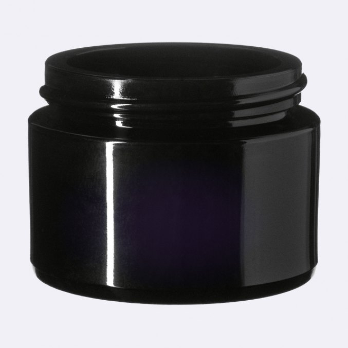 Juodo violetinio stiklo indelis kremui 30ml