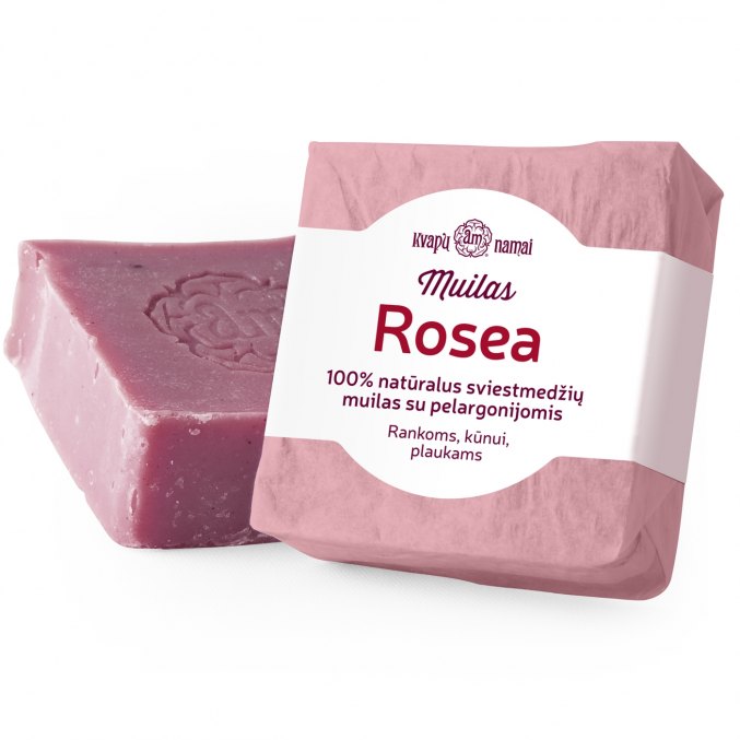 Natural raw shea butter soap with pelargonium ROSEA