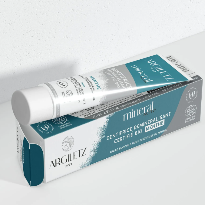 Remineralizuojanti dantų pasta MENTHE su mėtų eteriniu aliejumi