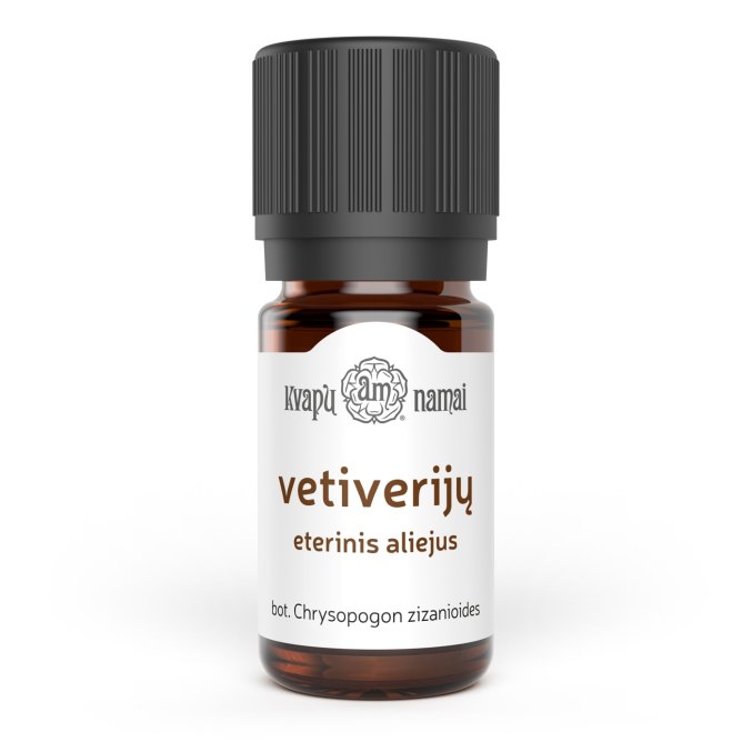 Vetiver root essential oil, pure, GCMS checked